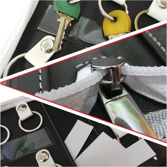 Minimalistische Lederen Sleuteletui voor Mannen - Sleutelorganizer Hier heb je een