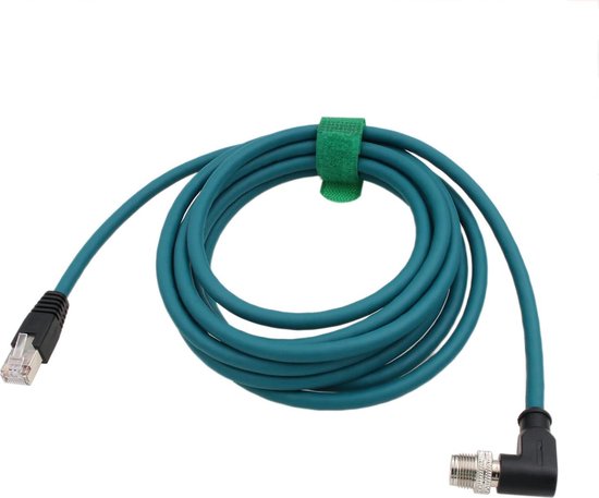 We Top M12 Ethernet Cable X-Coded 8pin Male to RJ45 Ethernet Cat6a PUR Jacket 26AWG High-Flex Shielded Waterproof Cable for Cognex Industrial Camera (39.37 in/1M We Top M12 Ethernet Cable X-Coded 8pin Male to RJ45 Ethernet Cat6a PUR Jacket 26AWG High-Flex Shielded Waterproof Cable for Cognex Industrial Camera (39.37 in/1M
