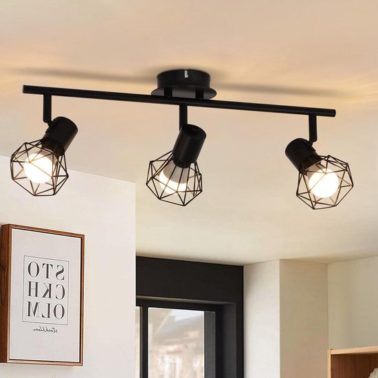 Dehobo Plafonnier LED 3 Spots Orientables GU10,Spots de