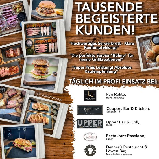 Serveerplank set van 2 van FSC gecertificeerd acaciahout - sauzenkommen - grillplank steakplank - accessoires cadeau - steak burgers sushi