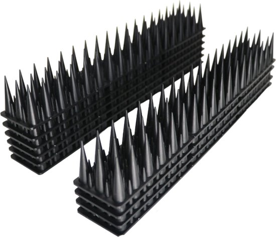 Antiklimstrips - 5 meter (10x 50 cm) - Zwart - Duivenpinnen - Duivenverjager - Vogelverjager - Kattenverjager - Kattenschrik - Vogelwering - Vogelpinnen