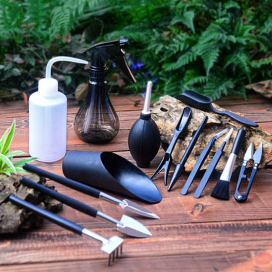 Succulent Plants Tools Garden Tool Set - 25pcs with Overfilling Mat Waterproof and Foldable van Merkloos	 — afbeelding 5