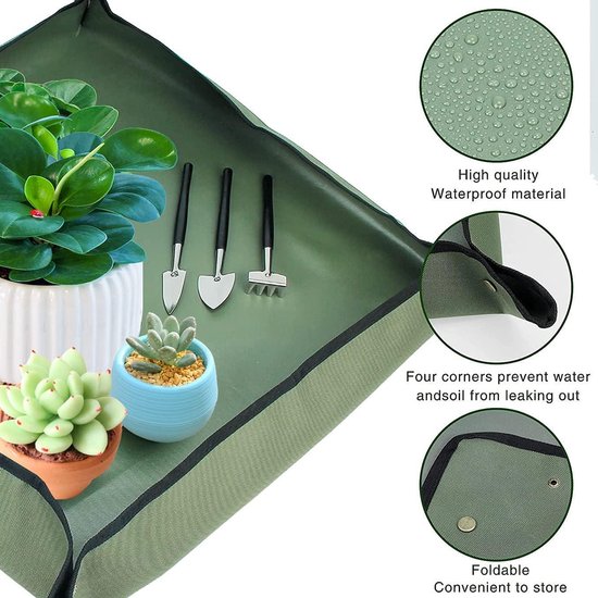 Succulent Plants Tools Garden Tool Set - 25pcs with Overfilling Mat Waterproof and Foldable van Merkloos	 — afbeelding 2