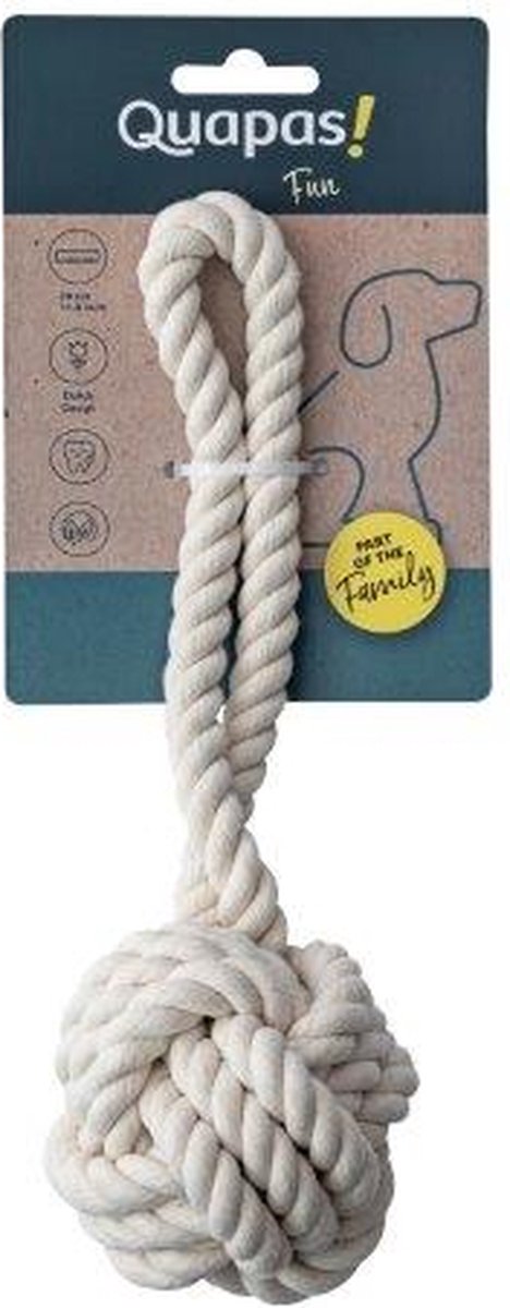 Quapas! Dog Toy Rope Ball Natural 30CM