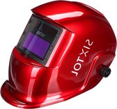 Automatisch verduisterend lasmasker Welding Mask 2 op zonne-energie - Slijpfunctie - Brede schaduw 4/9-13 - TIG MIG ARC - Rood