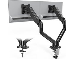Volledig Verstelbare Monitor Arm voor 2 Schermen tot 32 Inch - Ergonomische Monitorhouder met Gasveer - VESA 75/100 Compatibel
