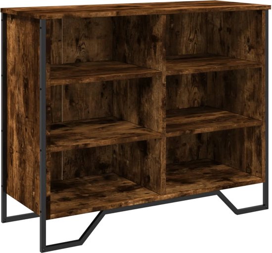 vidaXL Dressoir 79.5x35,5x74,5 cm bewerkt hout grijs sonoma eikenkleur