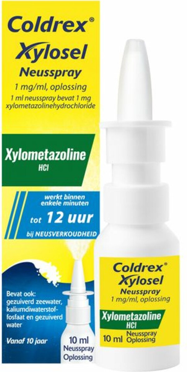 Goedkoopste Coldrex Xylosel Neusspray 1.0mg/ml Xylometazolinehydrochloride - 2 x 10 ml