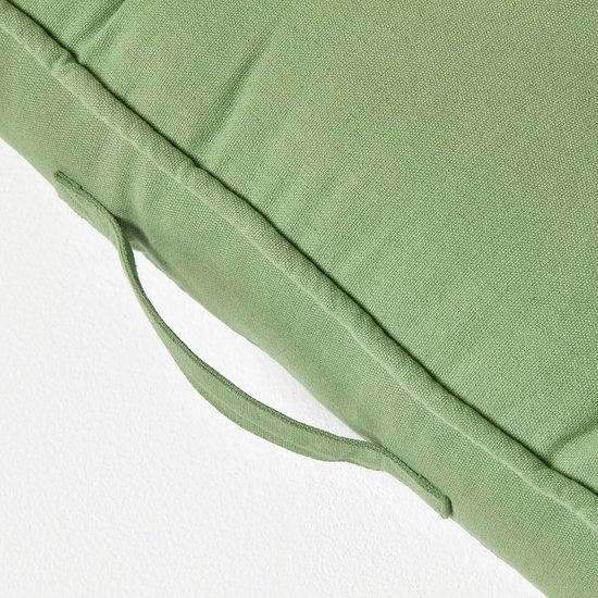 Homescapes Coussin rehausseur pour canapé en coton, Vert foncé