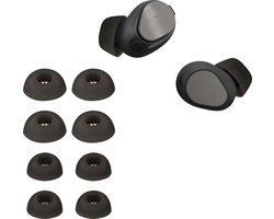 kwmobile 8x Reserve covers voor oordopjes geschikt voor Jabra Elite 10 / E10 - 4 maten - Silicone dopjes voor in-ear headphones