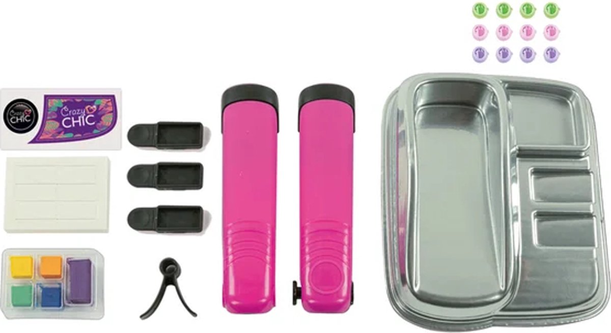 Clementoni - Crazy Chic - Trendy Hairstyle - Kapsalon set met haarverf, tang en accessoires - Vanaf 6 jaar — afbeelding 3