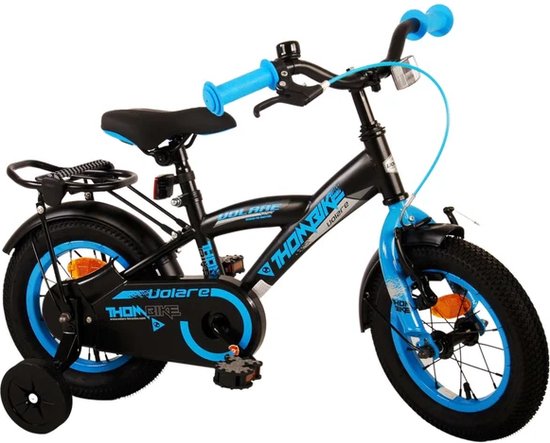 Volare Thombike Kinderfiets - Jongens - 12 inch - Zwart Blauw van Volare — afbeelding 5