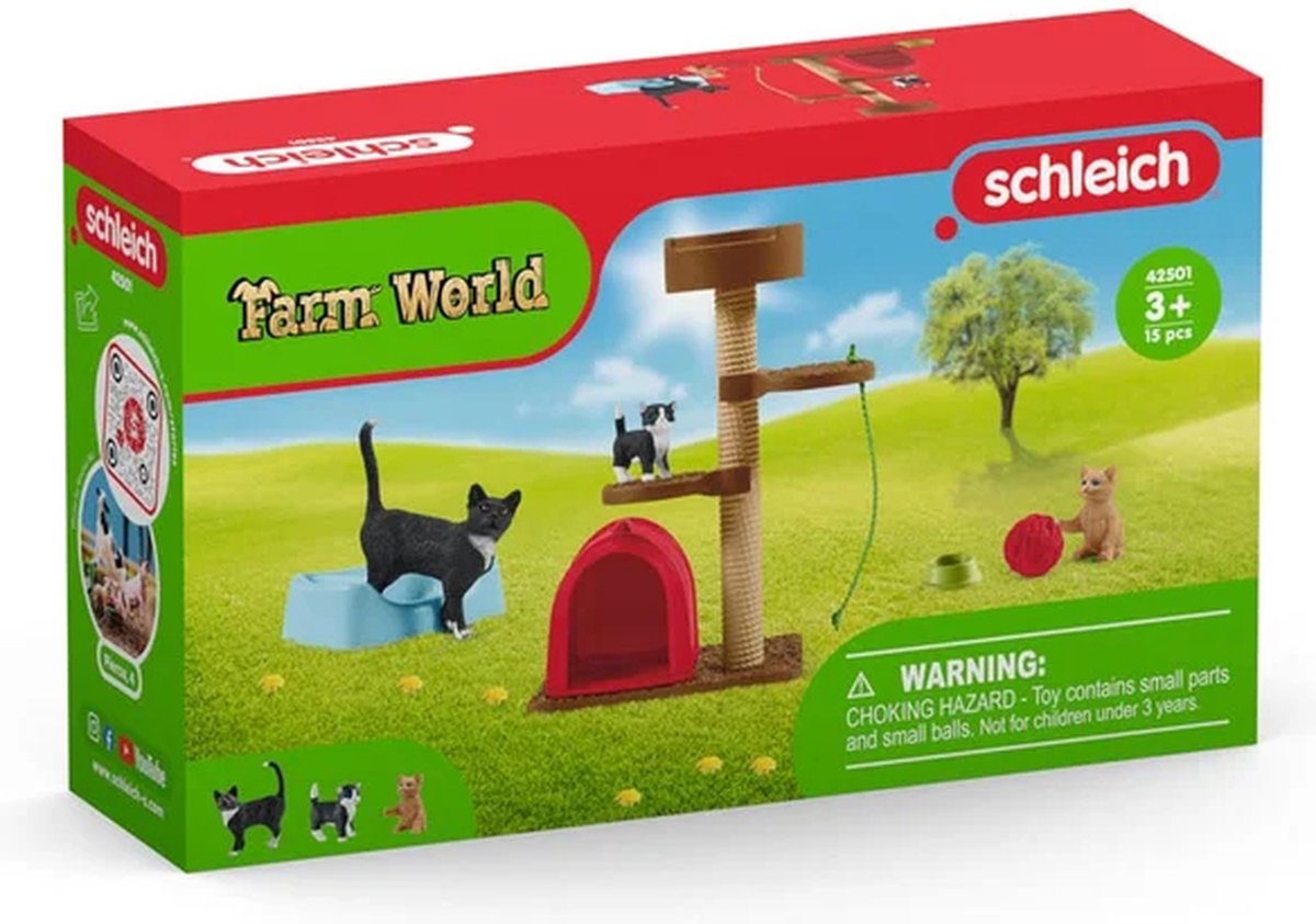 schleich FARM WORLD - Wandeling met een schattig katje - Speelfigurenset - Kinderspeelgoed voor Jongens en Meisjes - 3 tot 8 jaar - 9 Onderdelen — afbeelding 14