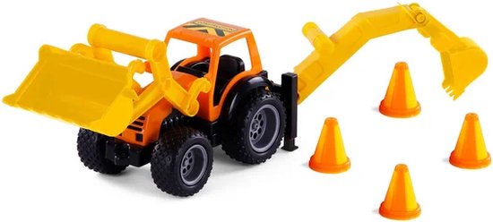 Cavallino Toys Cavallino Grip Graafmachine Tractor met Rubberbanden, 38,5cm van Cavallino Toys — afbeelding 3