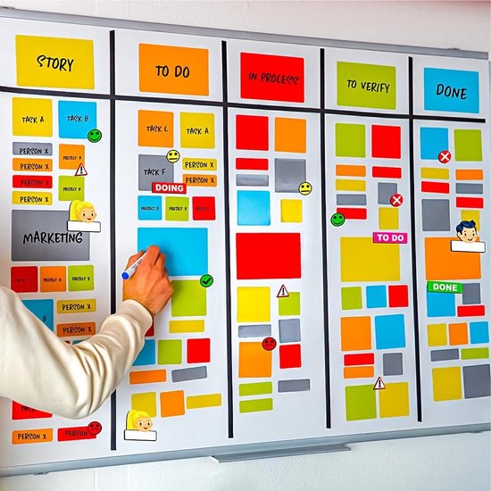 Design magneetbord betongrijs - Atelier