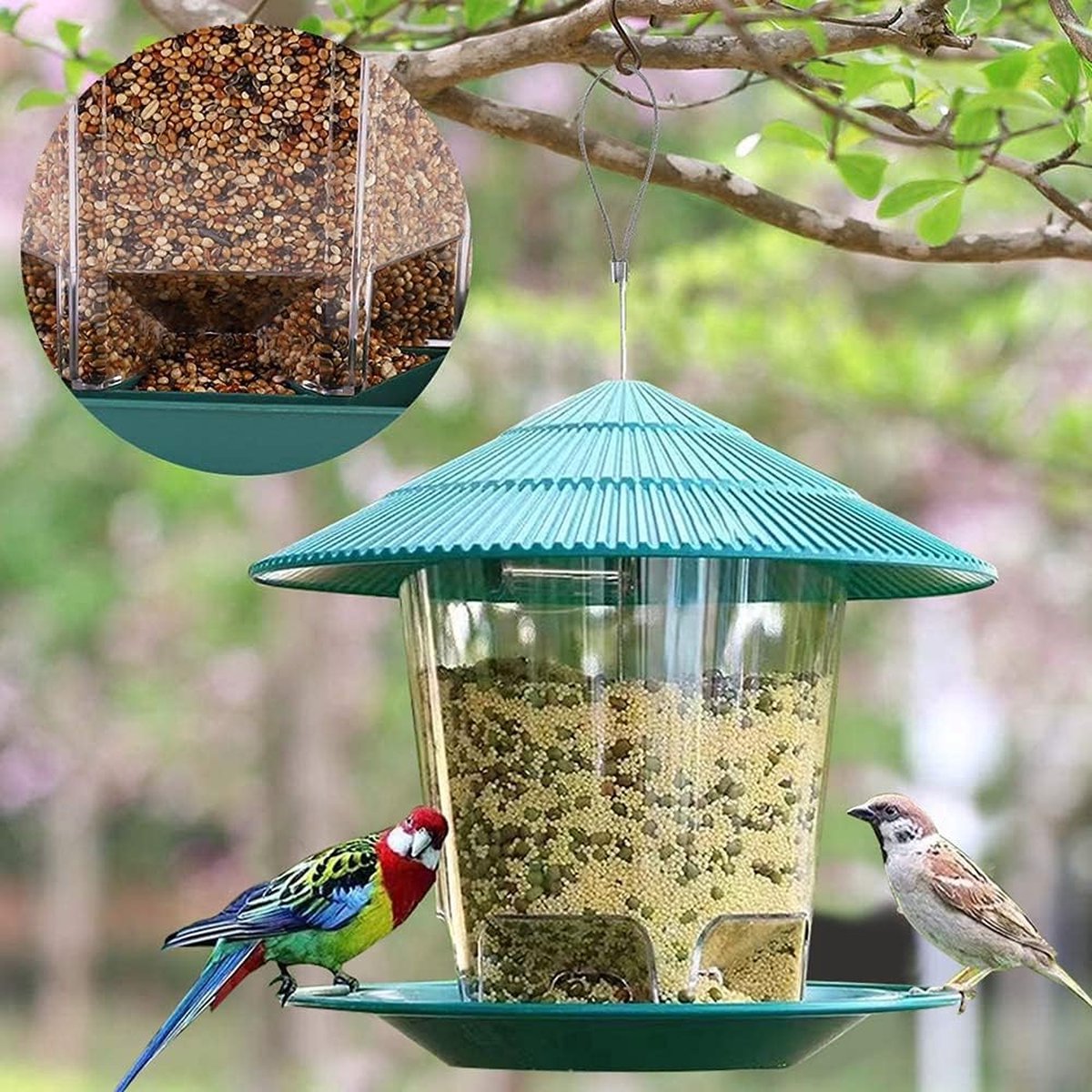VOSS.garden vogelvoederhuis Valbo voerhuisje voor vogels met kruispoot