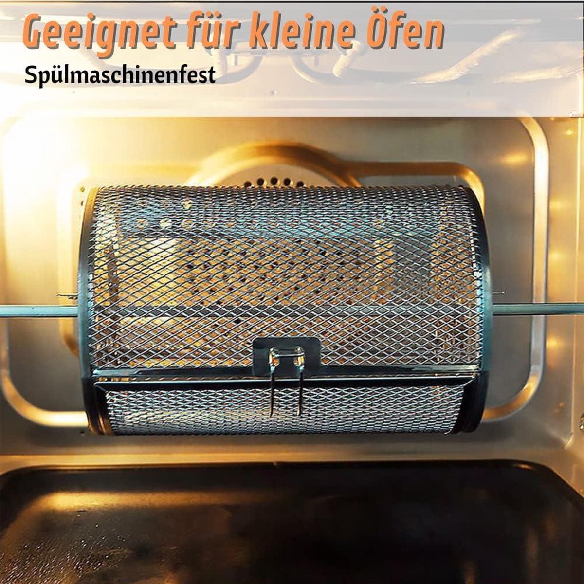 Rollende grillmand, BBQ-grillmand, roestvrij staal, BBQ-accessoires, grillmand, roosterrooster, ronde BBQ-groentemand voor camping of picknicks, cilinder-grillmanden om te grillen, camping Rollende grillmand, BBQ-grillmand, roestvrij staal, BBQ-accessoires, grillmand, roosterrooster, ronde BBQ-groentemand voor camping of picknicks, cilinder-grillmanden om te grillen, camping