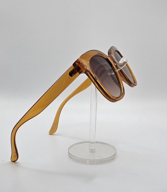 Dames zonnebril met zachte etui en doekje / Zonnebril UV400 / 6840 bril met gember montuur / bruine lenzen / lunettes de soleil / bril cat 3 van gerecycled polyester / Aland optiek / zonnebril damesiek van DAM — afbeelding 2