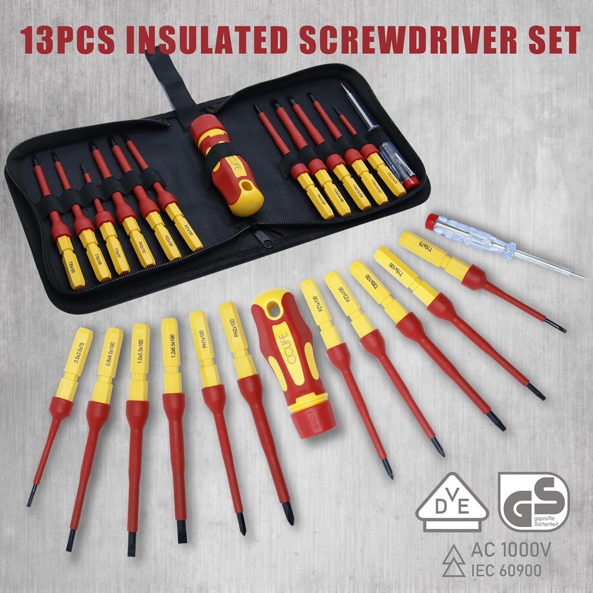 Abeillo 18 stuks mini-schroevendraaierset, kleine magnetische