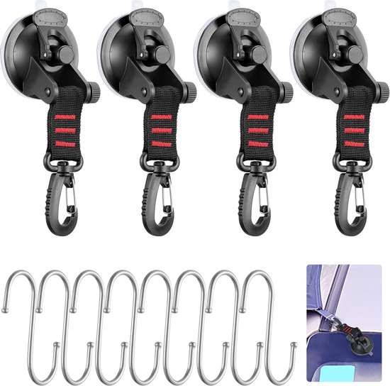 Selbro ® 40 stuks zuignaphaken, 4 cm vacuüm zuignappen met haken, extra