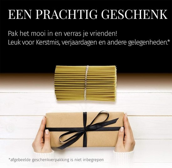 Danilovo Rituele kaarsen, 100% bijenwas, geel, orthodoxe kaarsen voor gebed, tafeldecoratie, huwelijk, niet giftig, roetvrij, druppelt niet, duurzaam product, N80, hoogte: 18,5 cm, 6,1 mm (300 stuks, 1500 g