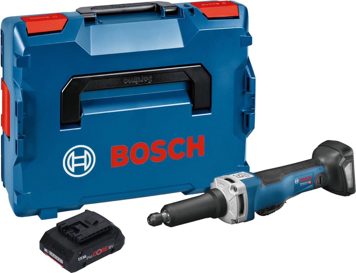 Bosch GGS 18V-23 PLC Professional accu-rechte slijper 18 V borstelloos + 1x ProCore accu 4,0 Ah + L-Boxx - zonder oplader