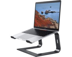Ergonomische laptop standaard geventileerde notebookstandaard pc-riser voor MacBook Pro/Air HP Dell Lenovo zwart
