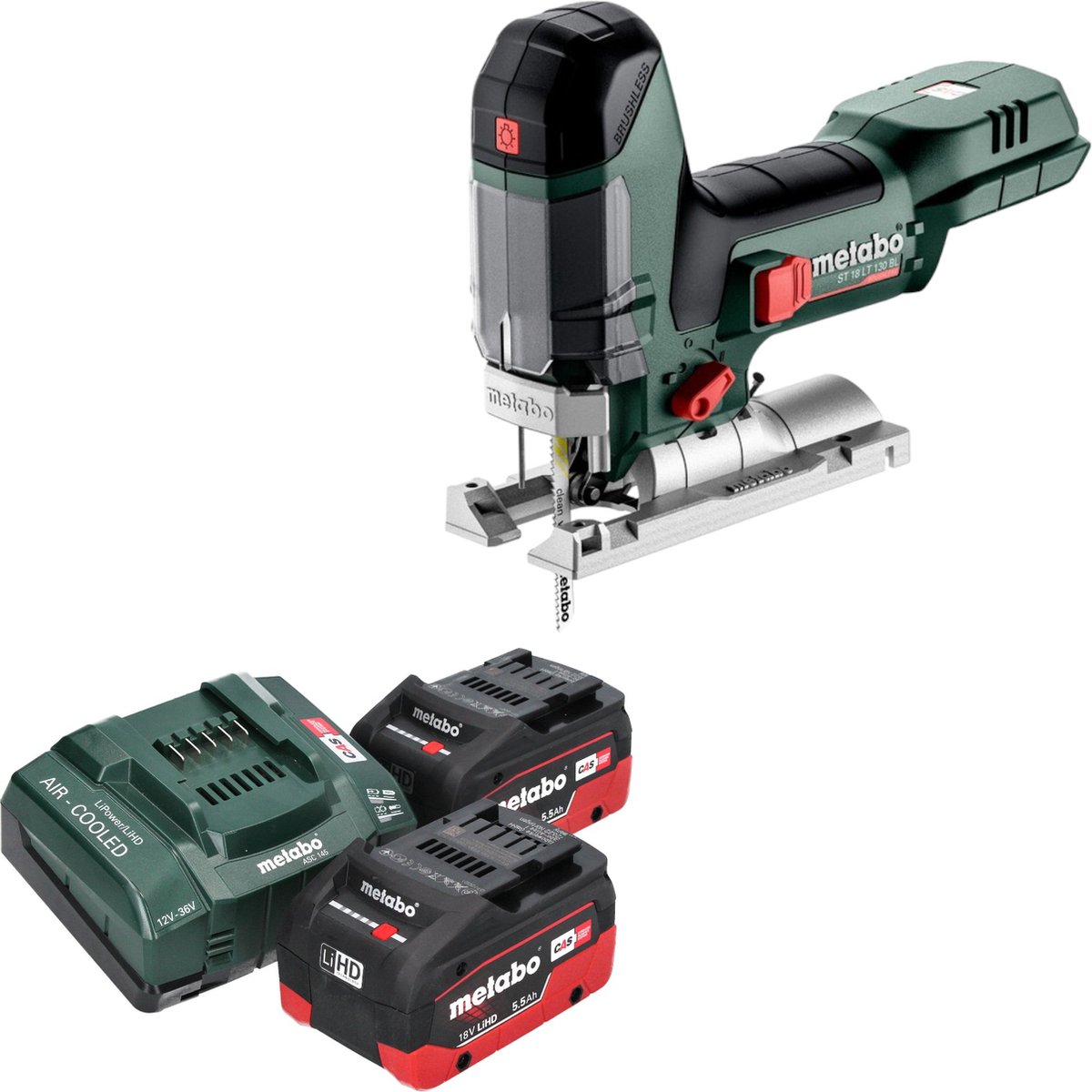 Metabo ST 18 LT 130 BL accudecoupeerzaag 18 V 130 mm borstelloos + 2x LiHD accu 5,5 Ah + lader
