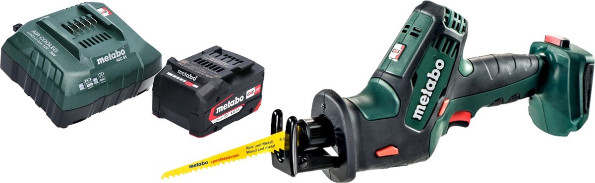 Metabo SSE 18 LTX Compact accu reciprozaag sabelszaag 18 V 13 mm + 1x accu 4,0 Ah + oplader