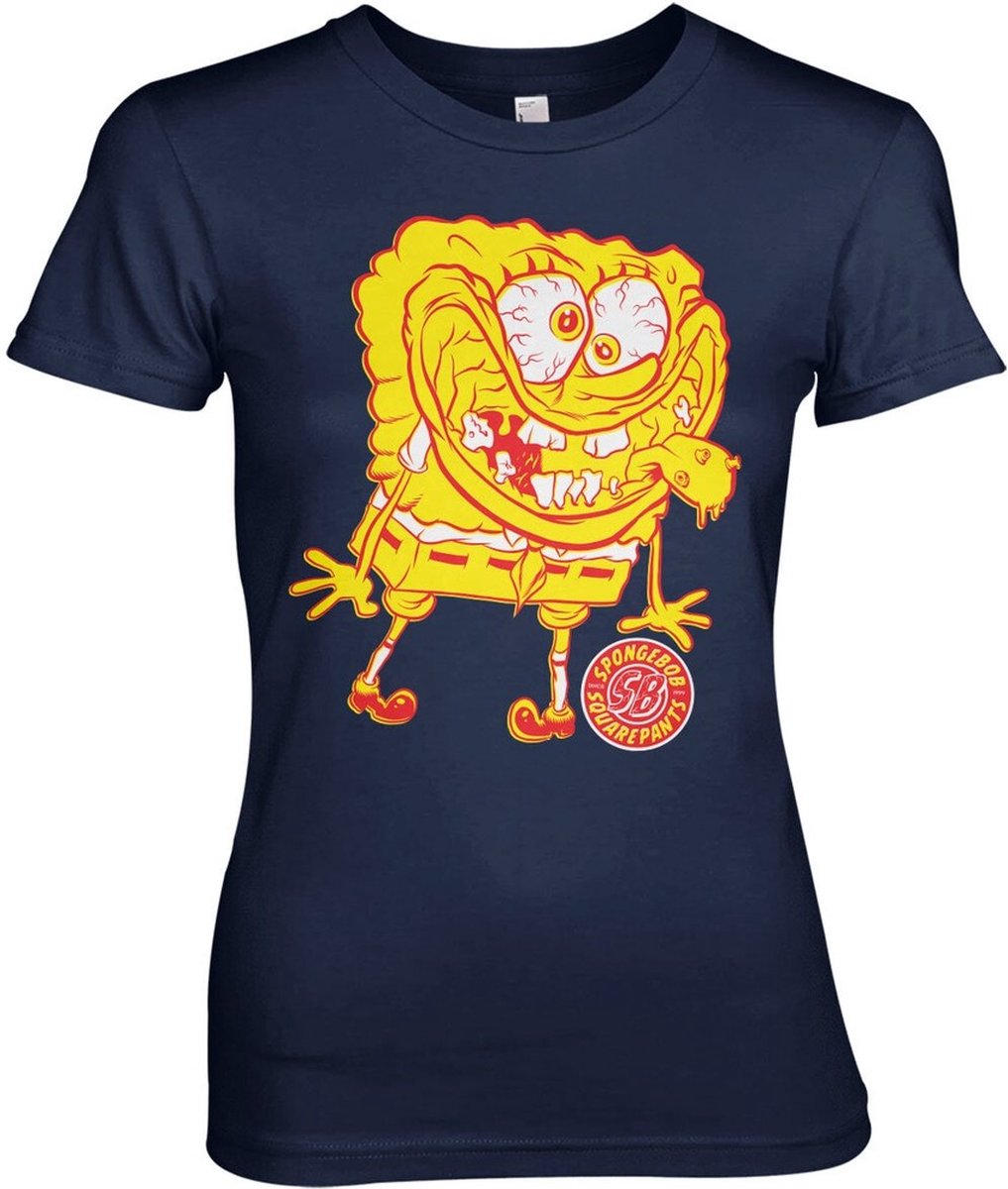 Spongebob Squarepants Weird Girly Tee Damen T Shirt Navy XL bol