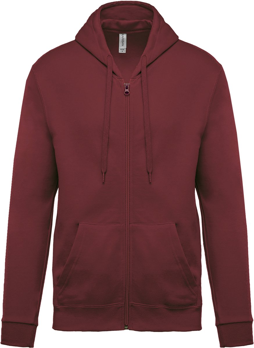 Kariban Sweater met rits en capuchon K479 - Wine - XL