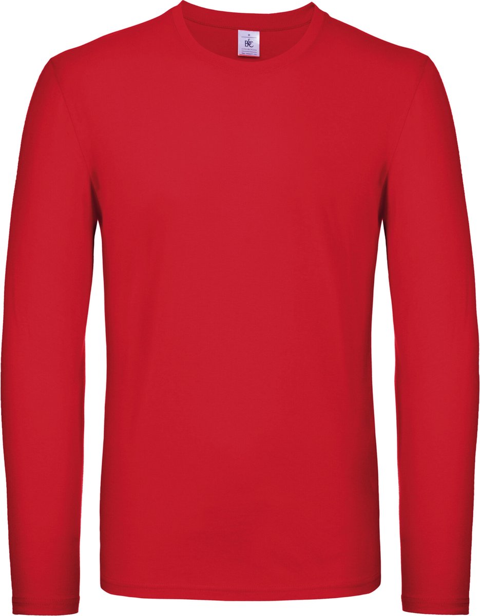B&C BE INSPIRED - Men´s T-Shirt #E150 Long Sleeve - Red - M