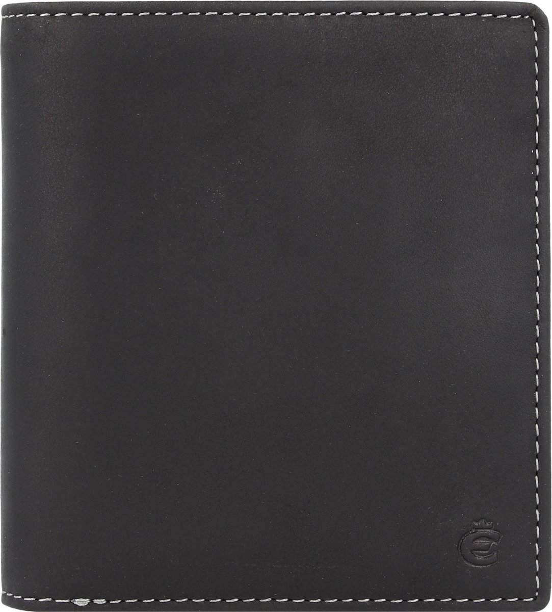 Esquire Leren Portemonnee Dallas Wallet CARDS Black Zwart