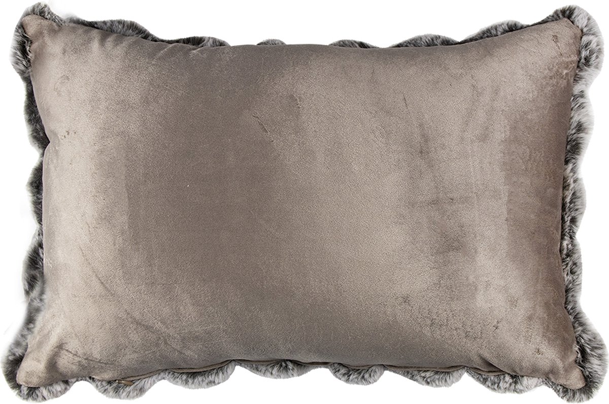 groot kussen teddy bubble grijs 40x60cm