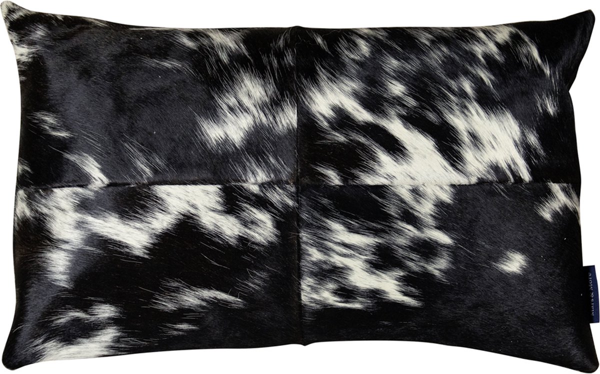 Mars & More half kussen koe zwart/wit 30x50cm