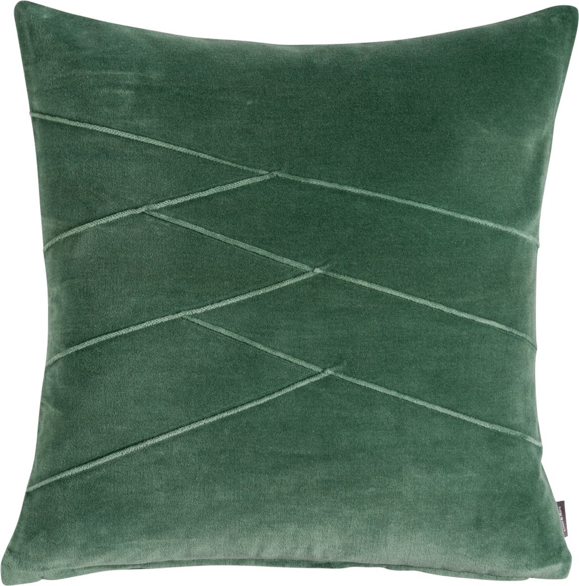Linen & More Uneven Pintuck Groen Kussen -45 X 45