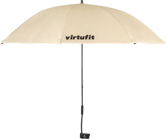 Foto: Virtufit universele stoelparasol geschikt voor de meeste campingstoelen eenvoudig te installeren beige