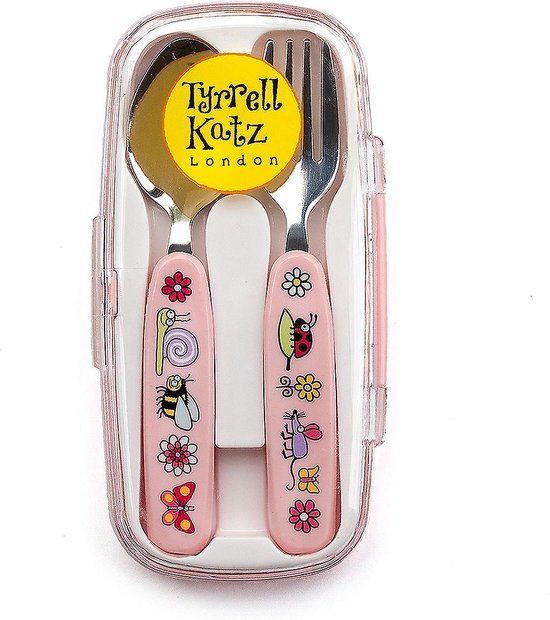 Geheime tuin kinder melamine servies (vakjesbord met bestek) - Tyrrell Katz van Tyrrell Katz — afbeelding 3