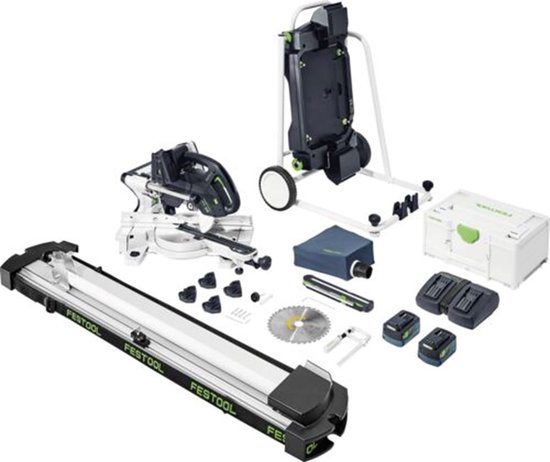 Festool KSC 60 EB 5,0 I-UG-Set Accu Afkortzaag KAPEX 216mm 18V 5.0Ah + Onderstel - 577958