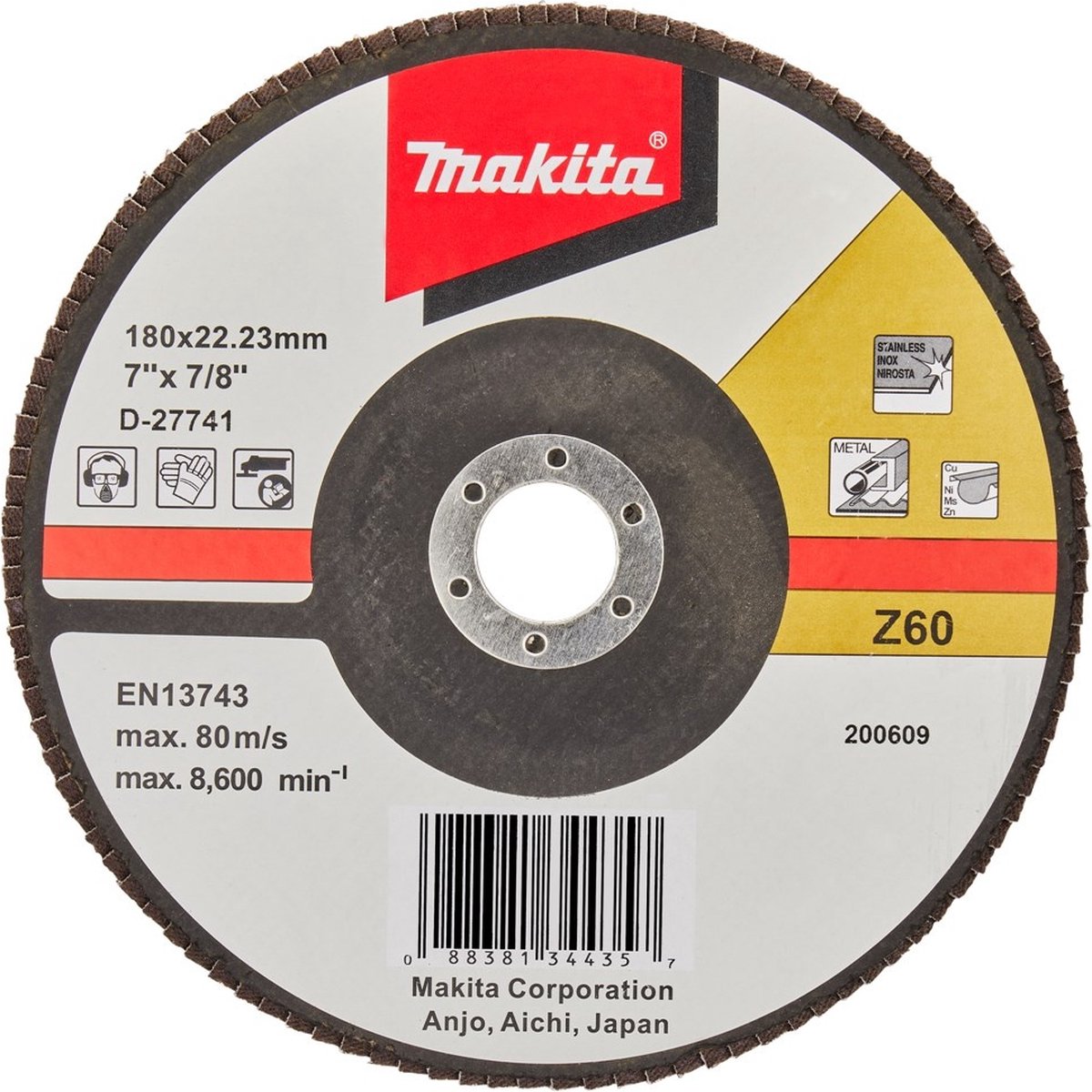 Makita D-27741 Lamellenschuurschijf Z60 | 180mm