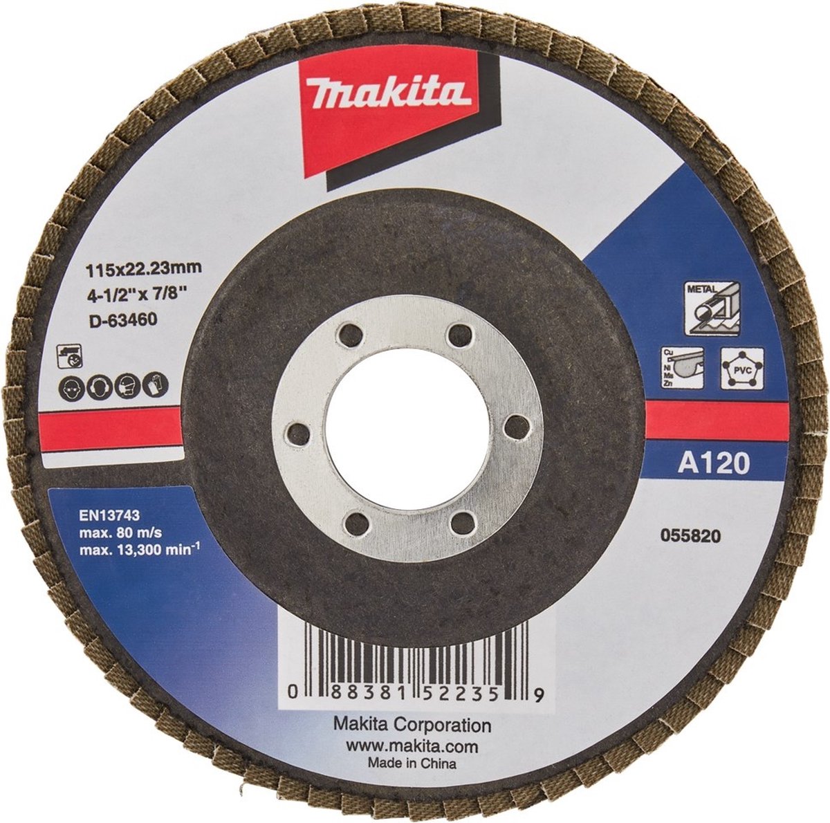 Makita Lamellenschijf 115 mm A120 - D-63460