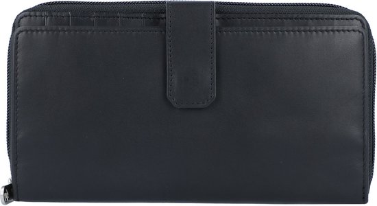 Portefeuille Esquire New Silk en cuir 19 cm - Femme - Horizontal - noir