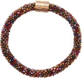 Retourner à l'expéditeur Bracelet perlé rouleau sur bracelet marron - - Marron