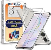 ebestStar - Hoes voor Honor 50, Silicone Slim Cover Case, Versterkte Hoeken en Randen hoesje, Transparant + Gehard Glas x2