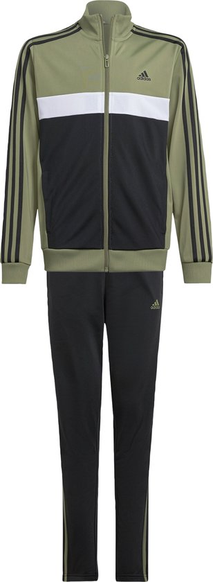 adidas Sportswear Essentials 3-Stripes Tiberio Trainingspak - Kinderen - Groen- 128