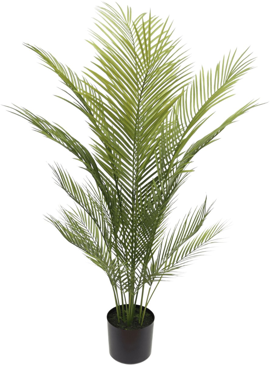 PrettyPlants Kunstpalm 120cm | Grote kunstplant | Kunstpalm | Kunstplant voor binnen | Nepplant palm Groen