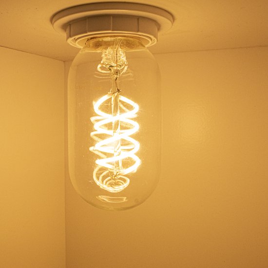 Bundelpakket | LED tube spiraal lamp 4W | Tubular | Helder glas | Dimbaar | 2500K | 10 stuks