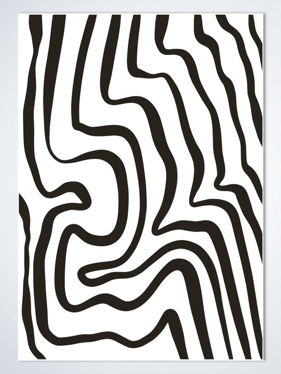 Poster Moderne kunst No. 67 - Vintage Poster - Line Art - Minimalistische kunst - A2 Formaat (42 x 60 cm)