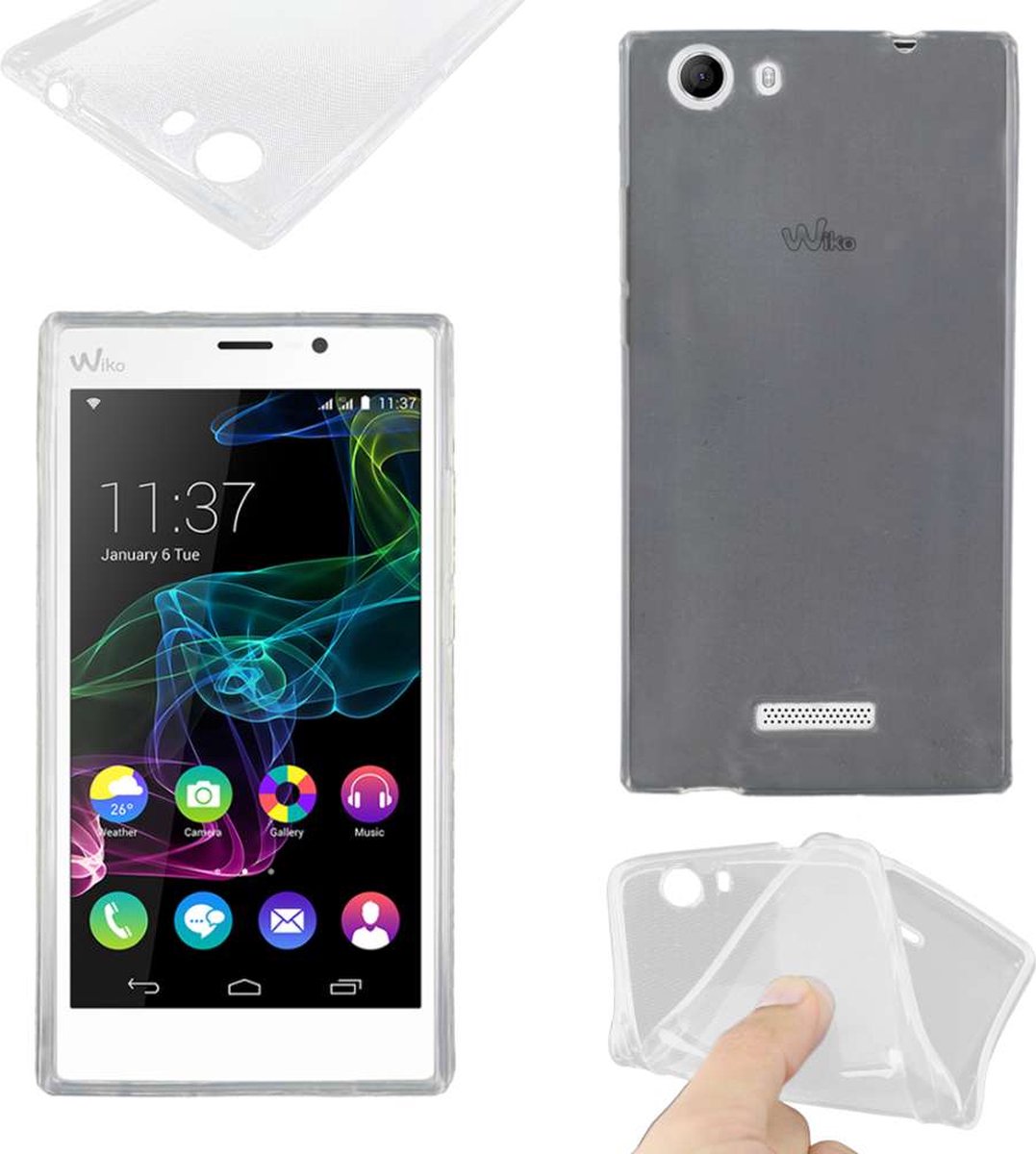 ebestStar - Hoes geschikt voor Wiko Ridge Fab 4G, Back Cover, Beschermhoes anti-luchtbellen hoesje, Transparant