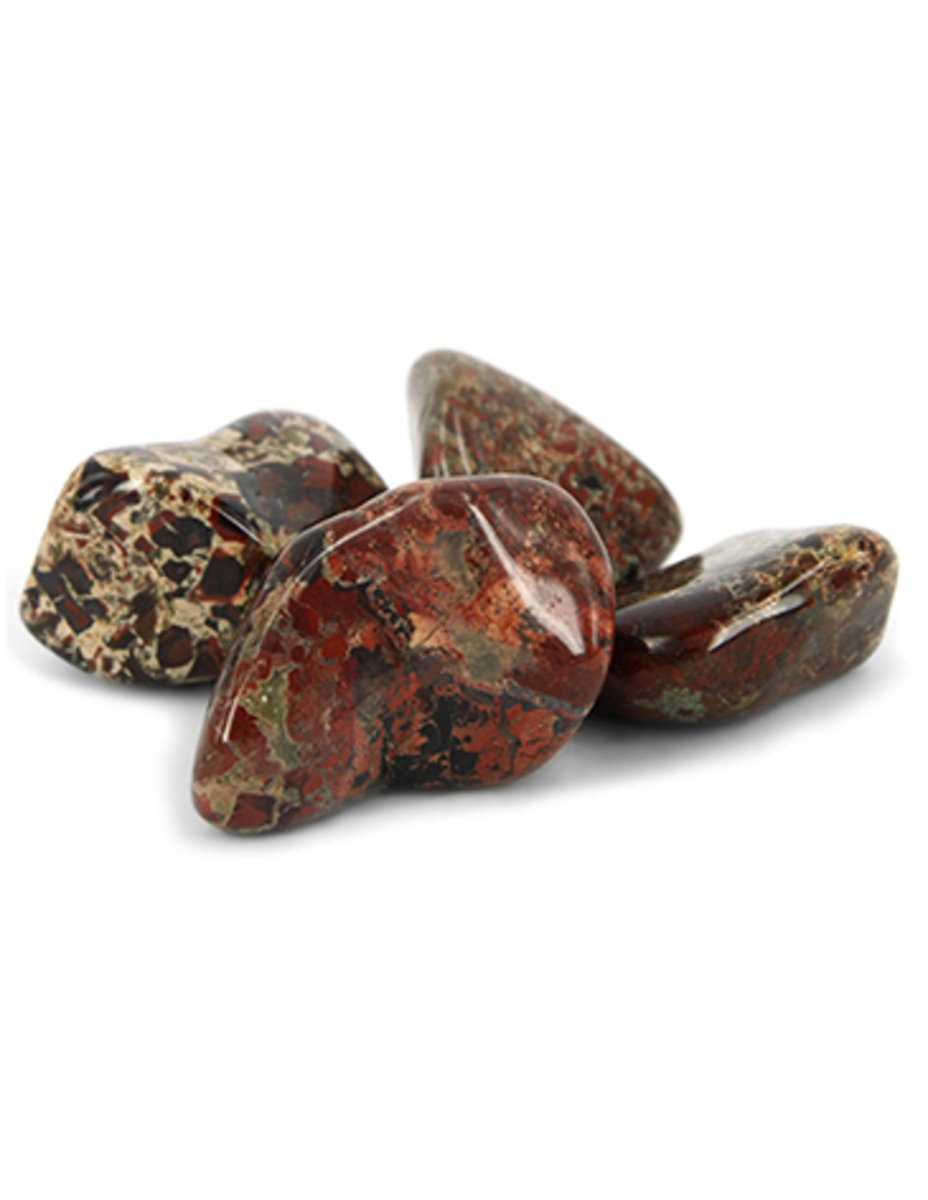 Ruben Robijn Jaspis breccie 100 gr. trommelstenen (mt3) Rood